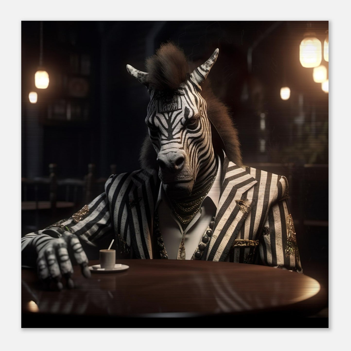 Gangster Zebra - Premium-Wandkunst