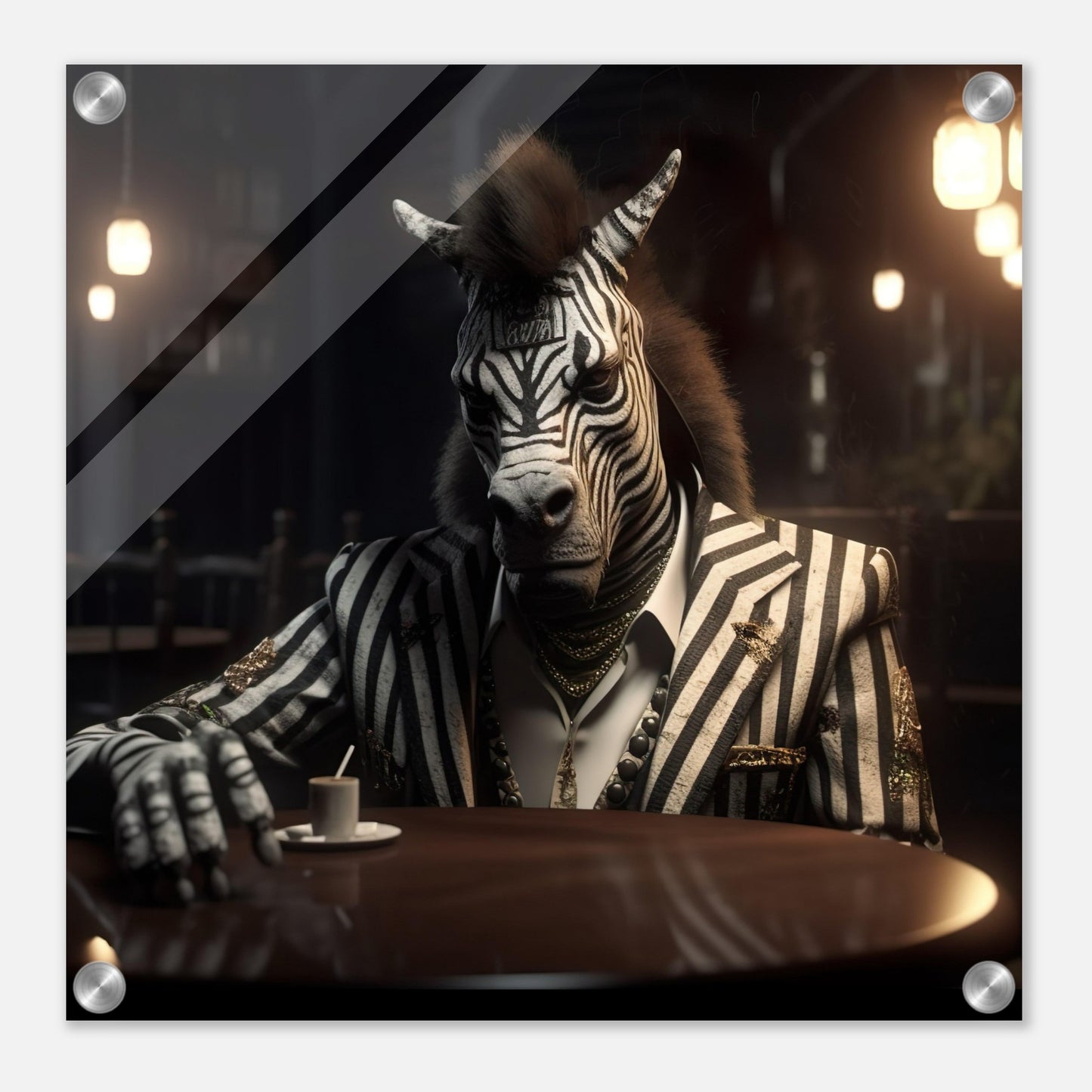 Gangster Zebra - Premium-Wandkunst