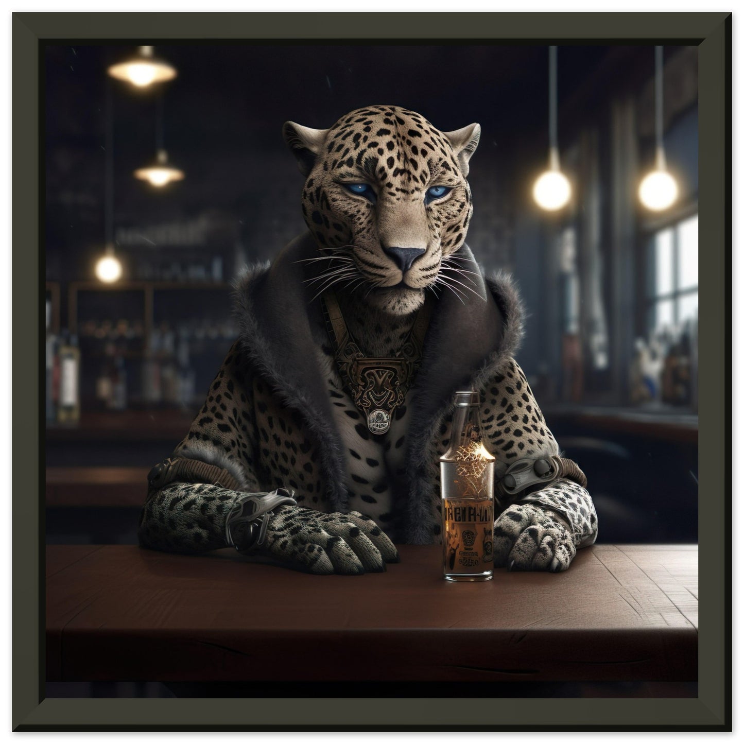 Gangster Leopard - Premium-Wandkunst
