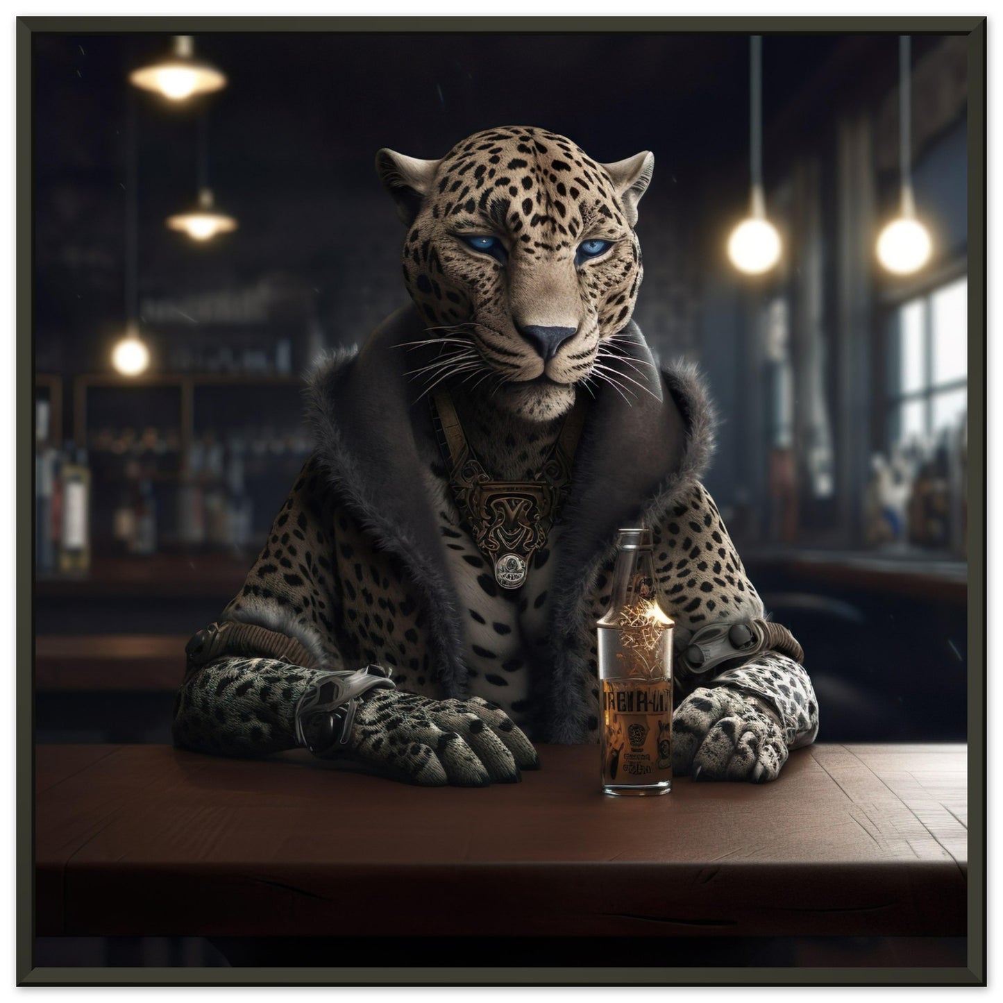 Gangster Leopard - Premium-Wandkunst