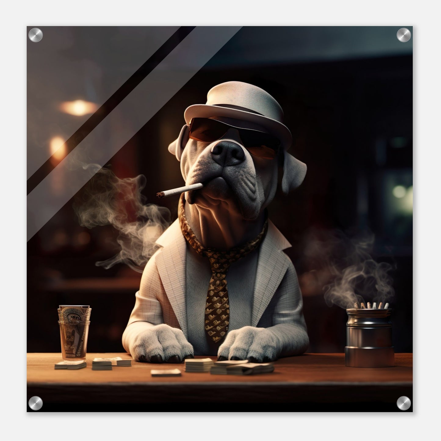 Gangster Hund - Premium-Wandkunst