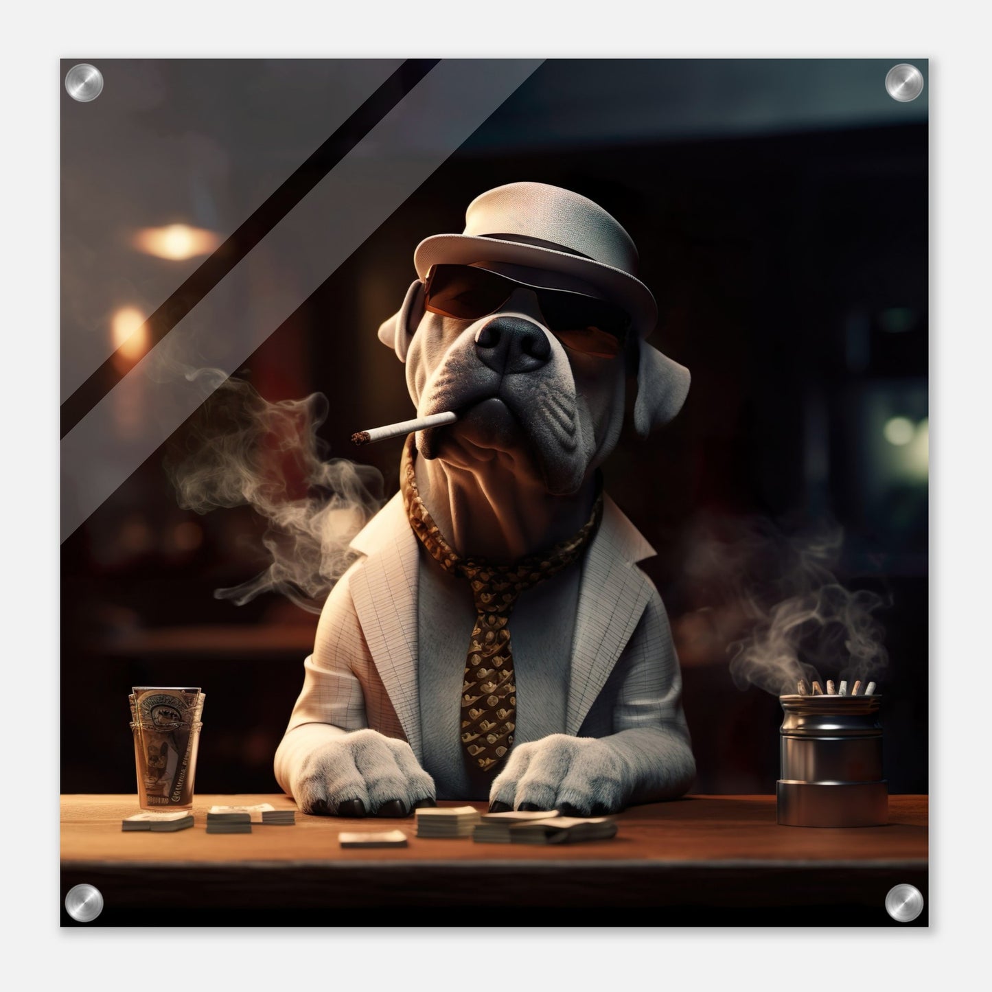 Gangster Hund - Premium-Wandkunst